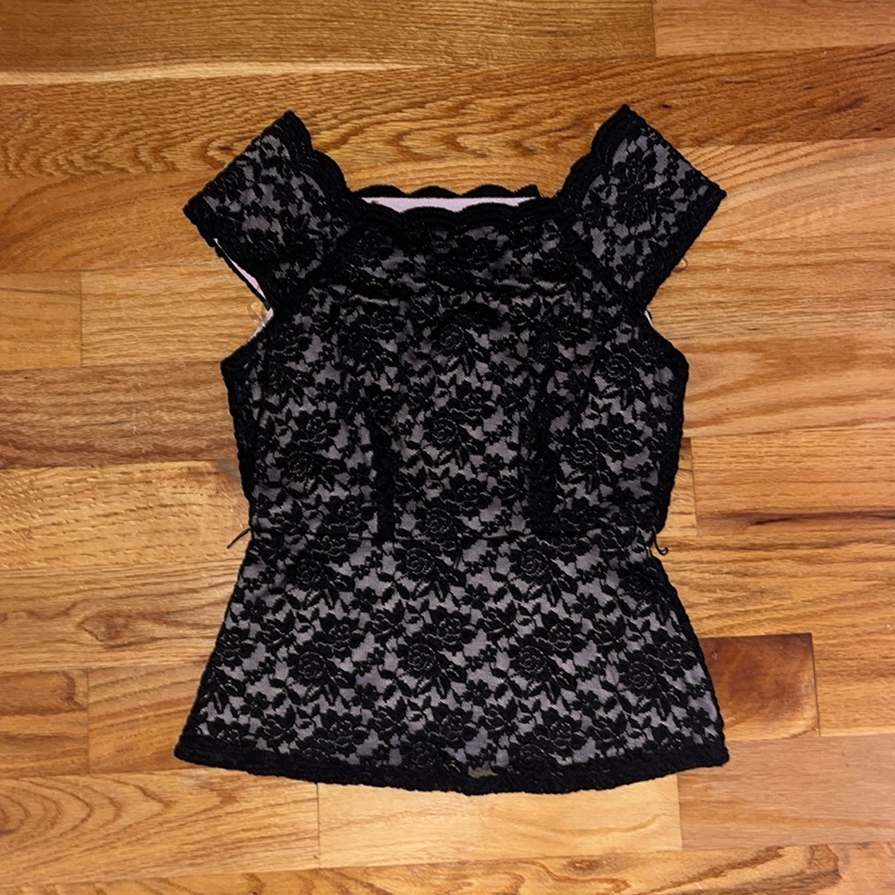 Dress Barn Black Lace Top